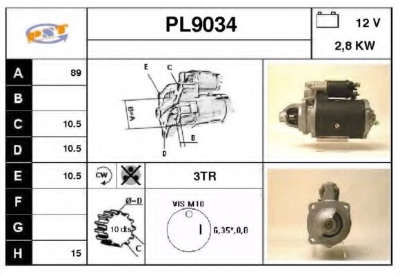 SNRA PL9034 Starter